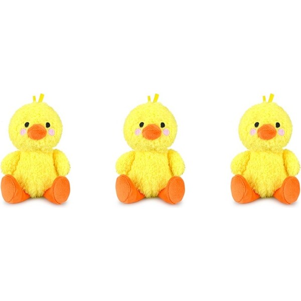 3x Adorables Chicks Soft Animal Plush Kids/Children Cuddle Play Toy 12cm Yellow