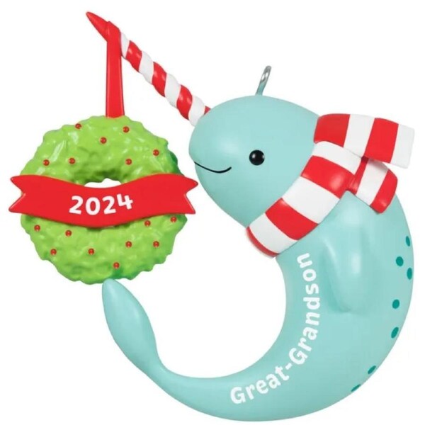 2024 Hallmark Keepsake Ornament - Great-Grandson Narwhal