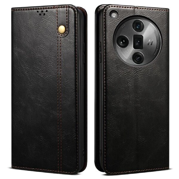 For Oppo Find X7 5G PU Leather Phone Case Waxy Crazy Horse Texture Protective Cover