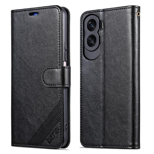 Azns For Honor X50i 5g/90 Lite 5g Pu Leather Wallet Protective Shell Folding Stand Phone Case