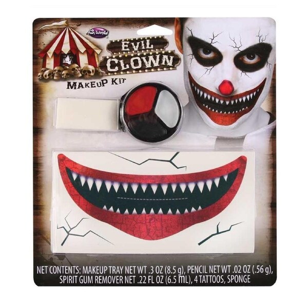 Killer Clown Makeup Kit For Halloween