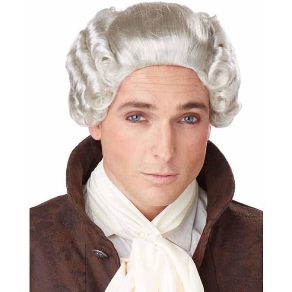 18th Century Historical Grey Ponytail Wig