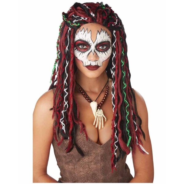 Voodoo Priestess Colourful Long Wig