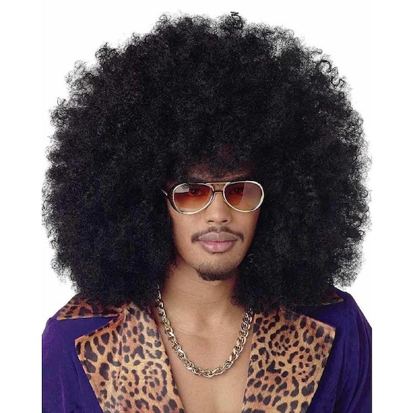 Super Jumbo Black Curly Wig