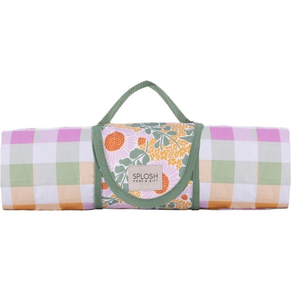 Splosh Reusable Picnic 194x148cm Spring Floral Rug w/ Handle Outdoor Blanket Mat