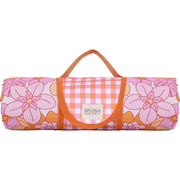 Splosh Reusable Picnic 194x148cm Retro Floral Rug w/ Handle Outdoor Blanket Mat
