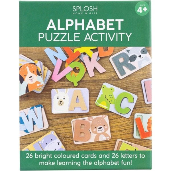 26pc Kids By Splosh Alphabet Puzzle Activity Fun Educational Learning Cards 4y+
