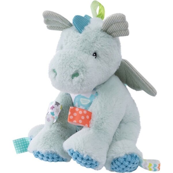 Mary Meyer Taggies Drax Dragon 30cm Soft Plush Stuffed Animal Toy Kids 0+ Blue