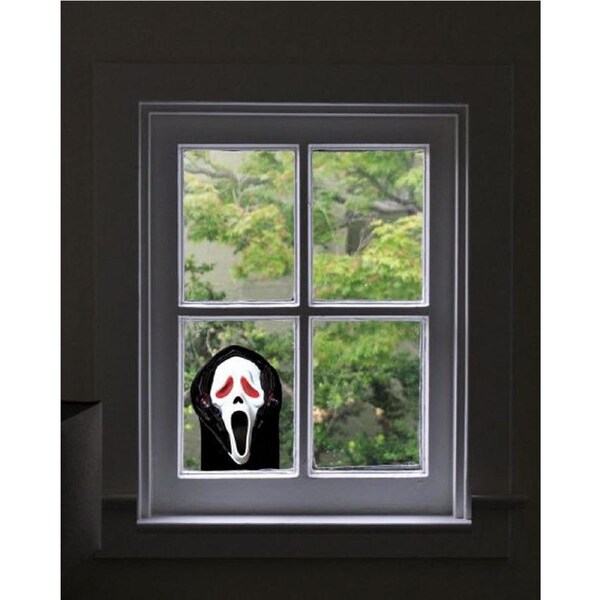 Scream Ghost Face Light Up Window Peeper 30cm