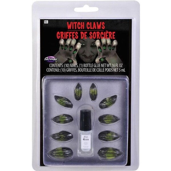 Witch Claws Stick on Nails For Halloween