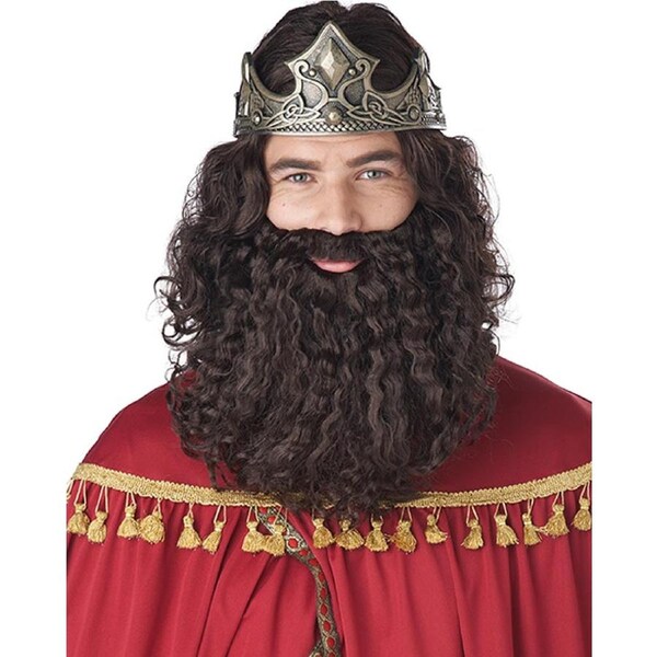 Biblical King Long Brown Wig and Beard