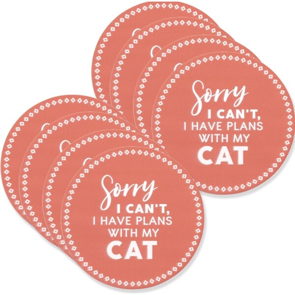 8x Splosh Pet Lovers 10.5cm Plans Ceramic Round Coaster Table/Desk Protector Pad