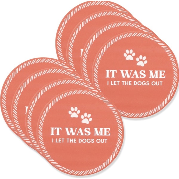 8x Splosh Pet Lovers 10.5cm It Was Me Ceramic Round Coaster Table Protector Pad