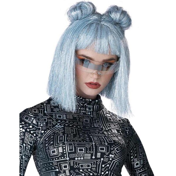Spaced Out Short Silver Wig