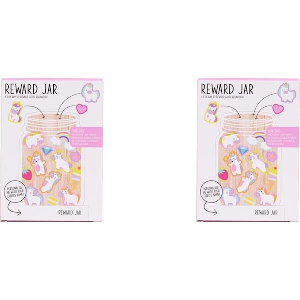 2x Splosh Kids By Splosh Girls Kids/Children Reward Jar w/ 15 Tokens/Pouch 22cm