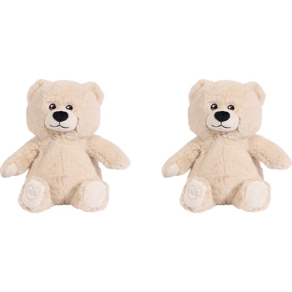 2x Splosh Toasty Hugs Bobby Bear Soft Plush 35cm Stuffed Toy Baby 0+ Cream