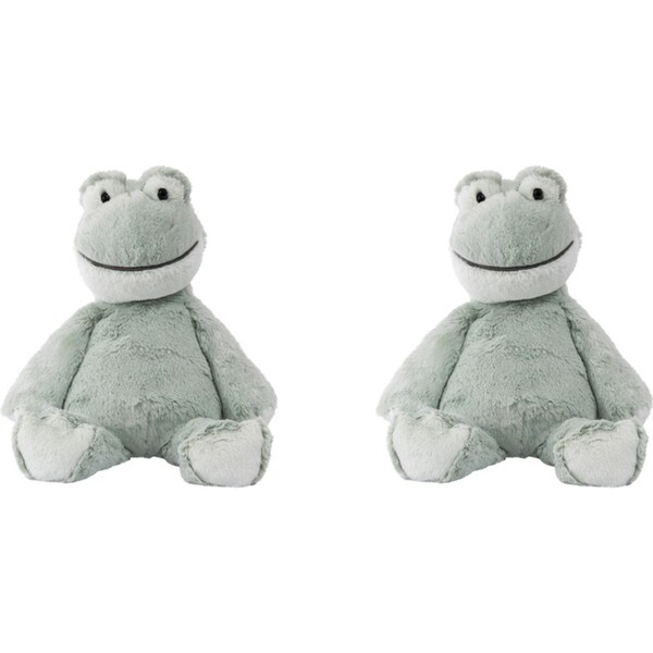 2x Mary Meyer Marshmallow Animal Frog 33cm Soft Stuffed Plush Toy Kids 0+ Green