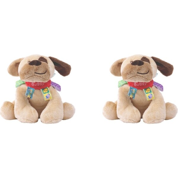 2x Mary Meyer Taggies Buddy Dog Soft Plush 30cm Stuffed Animal Toy Baby 0+ Beige