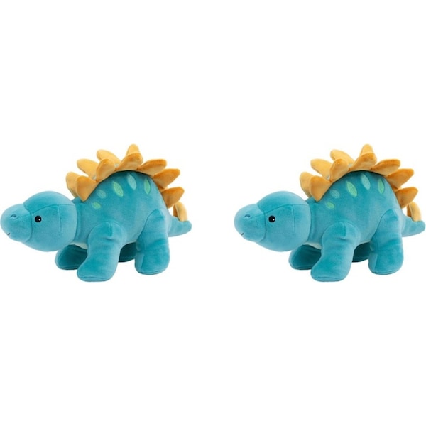 2x Mary Meyer Smootheez Stegosaurus 25cm Soft Plush Stuffed Toy Kids 0+ Aqua