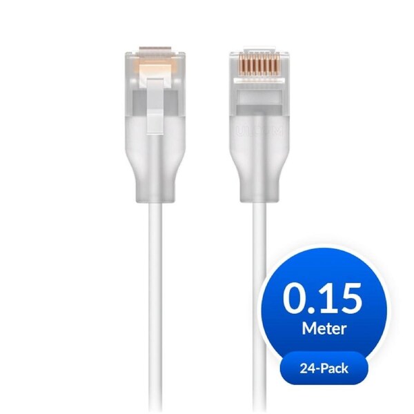 [UACC-Cable-Patch-EL-0.15M-W-24] Ubiquiti UniFi Etherlighting Patch Cable, 24 Pack Indoor, 0.15m