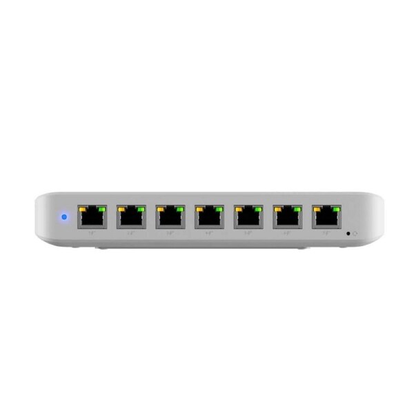 Ubiquiti Ultra 210W, Compact 8-port Layer 2 GbE PoE Switch Versatile Mounting [USW-Ultra-210W]