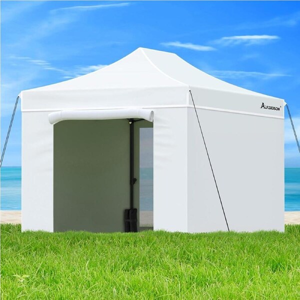 3x4.5m Gazebo ALFORDSON Pop Up Marquee Side Wall Portable White