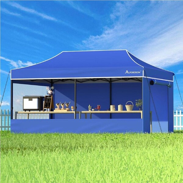 3x6m Gazebo ALFORDSON Pop Up Marquee Side Wall Portable Blue