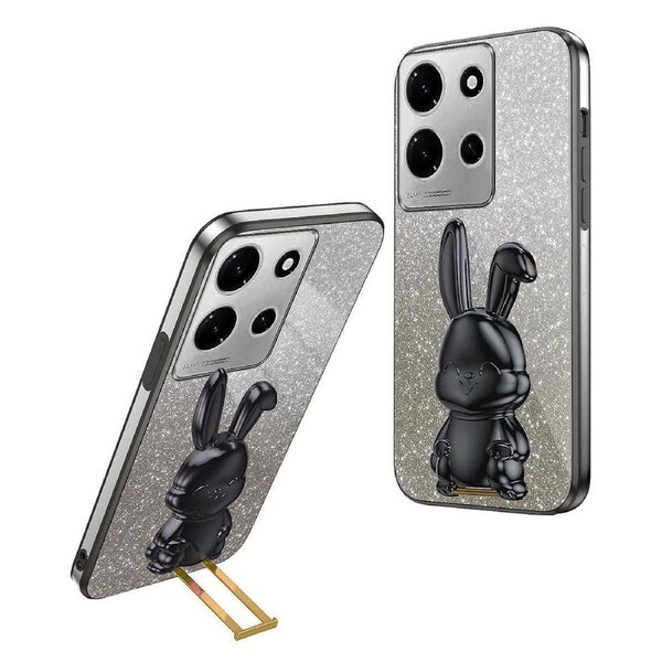 For Transsion Infinix Hot 30i 4G Drop Protection Phone Case Glitter Powder PC+TPU Phone Shell