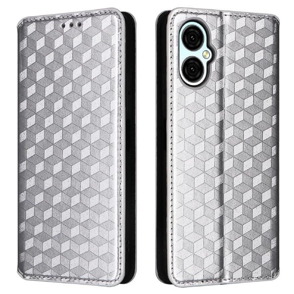 For BLU G53 Magnetic Phone Case Rhombus Imprinted PU Leather Stand Wallet Cover