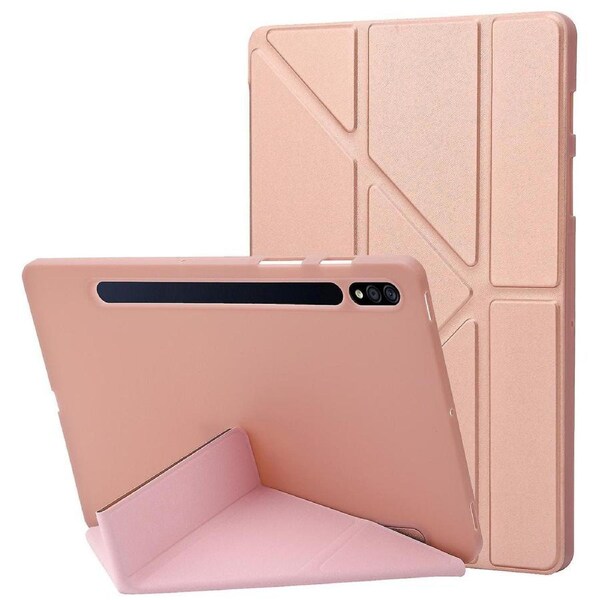 Tablet Case For Samsung Galaxy Tab S9+, Silicone + Pu Leather Flip Cover, Auto Wake/sleep Function