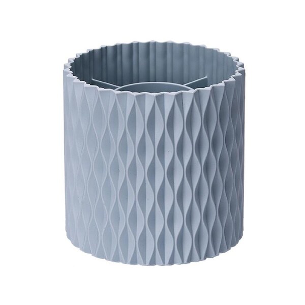 Pen Bucket Large Capacity 360 Degree Rotation Plastic Multi-grid Desktop Sundries Pencil Holder Office Supplies -Light Blue