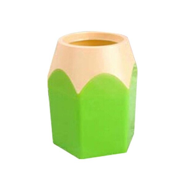 Creative Pen Vase Pencil Pot Makeup Brush Holder Stationery Desk Tidy Container-Green