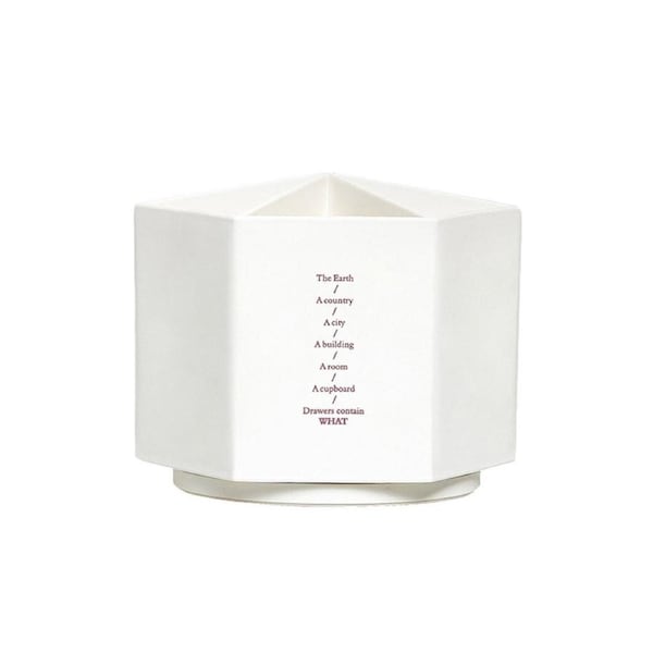 Pen Storage Box Multifunctional Large Capacity Stationery 360 Degree Rotation Pencil Holder Office Supplies-White