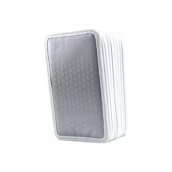 Stationery Box Portable Durable High Capacity Drop-proof Strong Zipper No Odor Anti-deform Kids Large Pencil Bag for Student-Grey