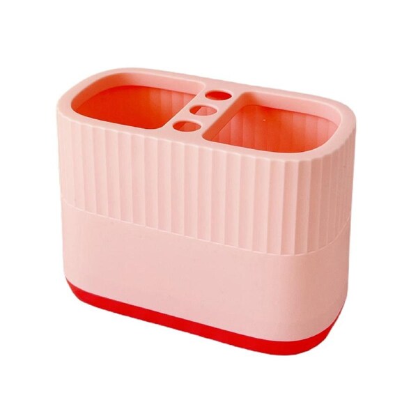 Pen Holder Large Capacity Adorable Plastic Cartoon ren School Pen Container Household Supplies -Pink