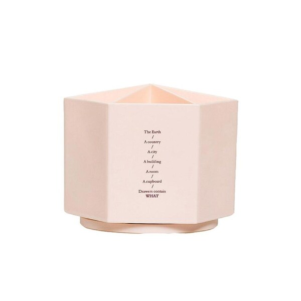 Pen Storage Box Multifunctional Large Capacity Stationery 360 Degree Rotation Pencil Holder Office Supplies-Pink