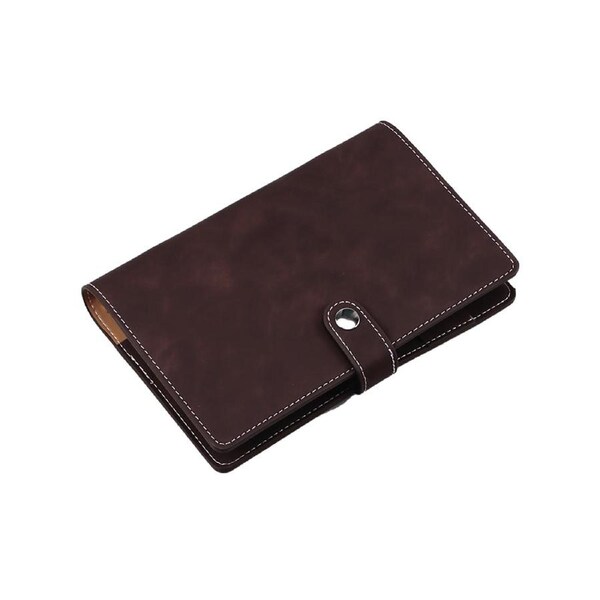 A6 Loose Leaf Binder Notebook Detachable Paper School Stationery DIY Scrapbook for Travel-Coffee