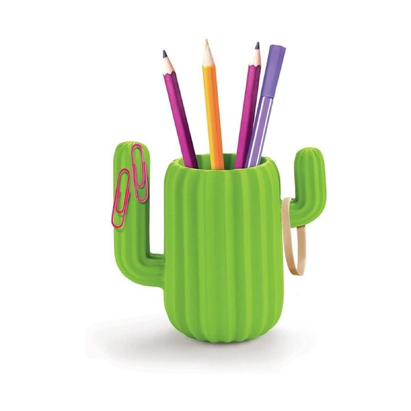 Pen Holder Desktop Organiser - Green Cactus