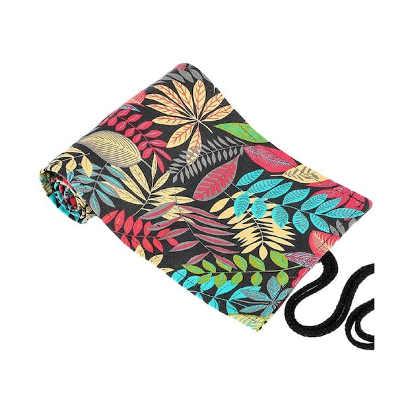 Canvas Pencil Wrap,Coloring Pencil Holder Organizer Drawing Coloring Pencil Roll Pencil Bag Wrap