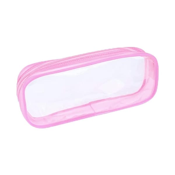 Clear Pencil Cases PVC Zipper Pen Pencil Case Portable Big Capacity Pencil Bag Stationery Bag
