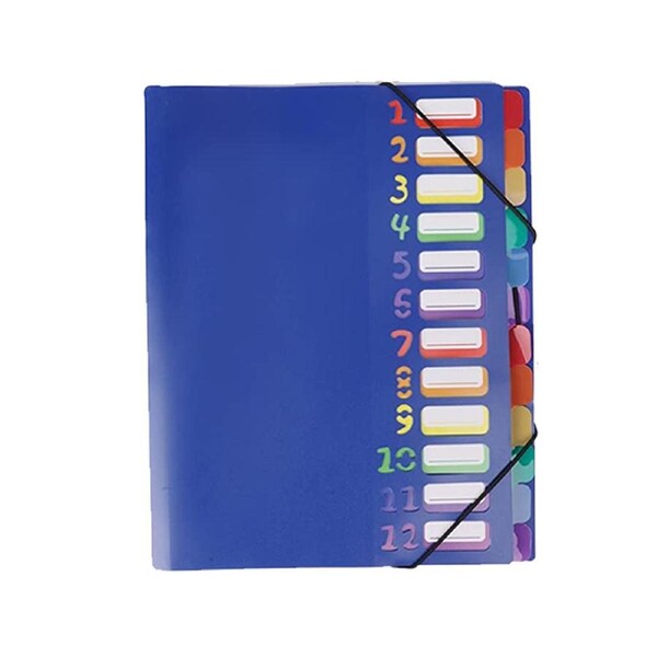 Multi-layer a4 information book file storage 12-layer rainbow classification folder