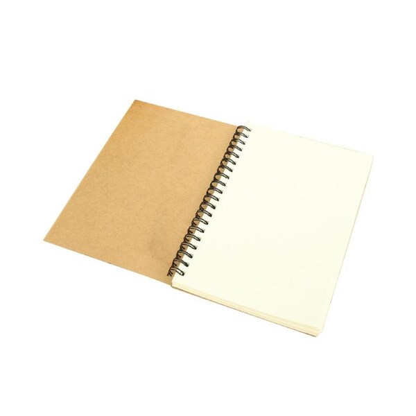 aerkesd Retro Kraft Spiral Binding Blank Graffiti Sketchbook Notebook Graduation Gift-Kraft Cover+White Paper