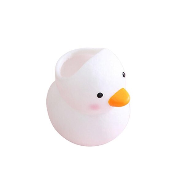 Pen Holder Cute Shape Multifunctional Plastic Cartoon Duck Pencil Pot Desktop Storage Student Supplies