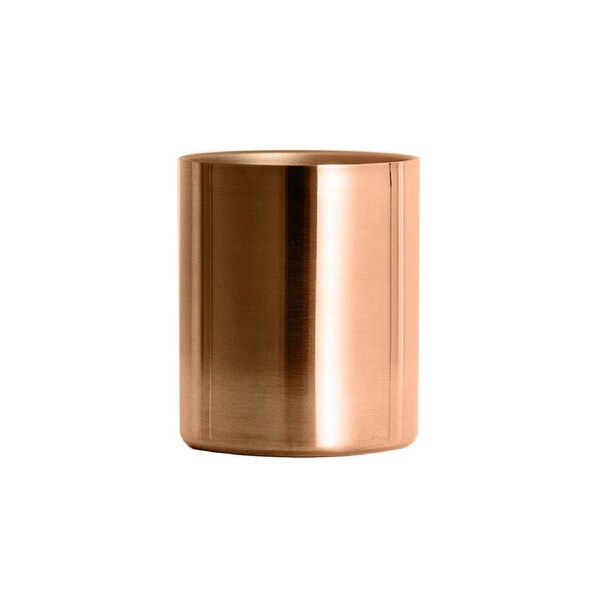 Cylinder Pen Pencil Makeup Brushes Holder Flower Arrangement Storage Container-Rose Gold