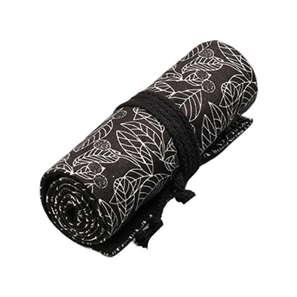 12/24/36/48/72 Holes Rolled Pencil Pouch Foldable Large Capacity Pen Storage Canvas Pencil Pen Case Storage Pouch for Sketch-F 2XL