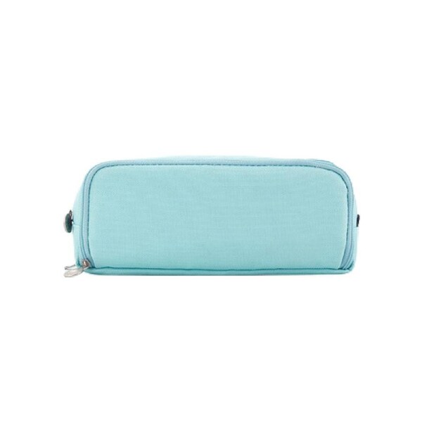 Pencil Holder Bag Foldable Large Capacity 6 Colors Standing Pencil Case for Travel- Blue