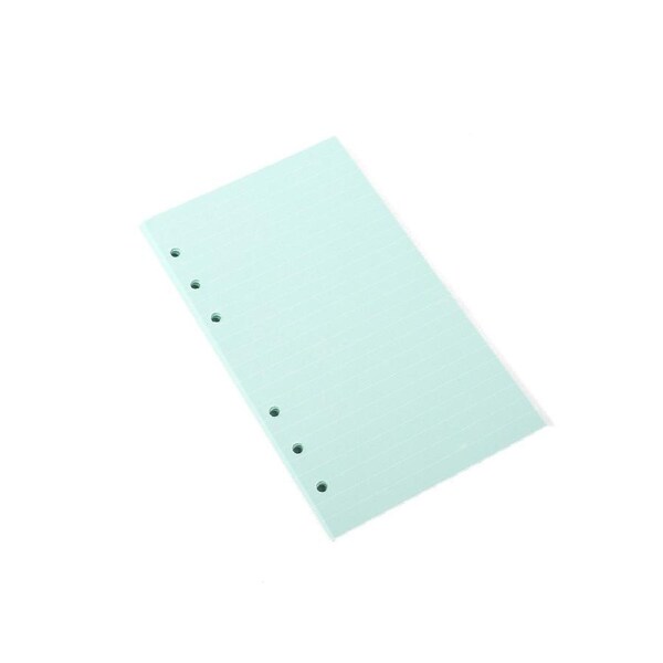 40 Sheets A5/A6 Filler Papers Loose-leaf Notebook 6 Holes Office School Supplies-Green A5 Size
