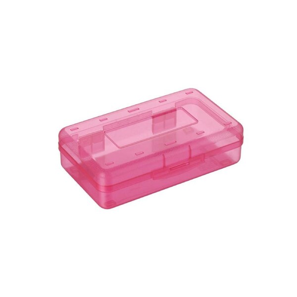 Colored Plastic Pencil Box, Large Capacity Pencil Boxs for Kids Adults, for School Office Supplies