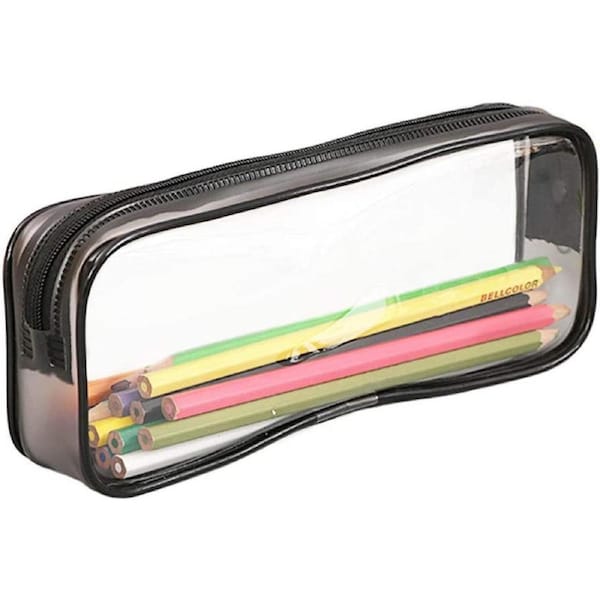 Clear Pen Pencil Case Pouch Big Capacity Pencil Case Bag Storage Bag Holder Transparent PVC Pen Bag Pencil Pouch for Office & School Supplies