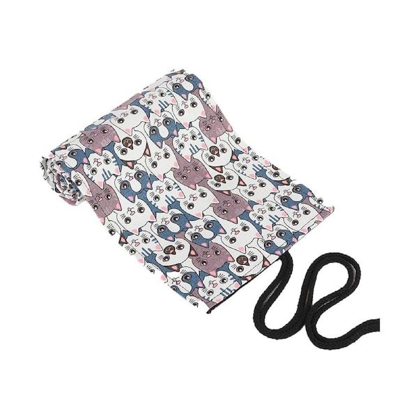 Canvas Pencil Wrap,Coloring Pencil Holder Organizer Drawing Coloring Pencil Roll Pencil Bag Wrap